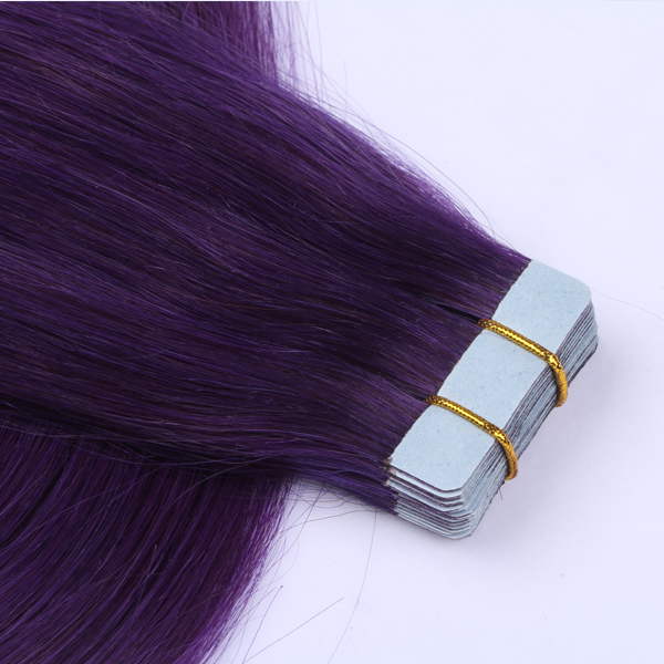 Beautiful Purple Color Hair Wefting Tape JF064